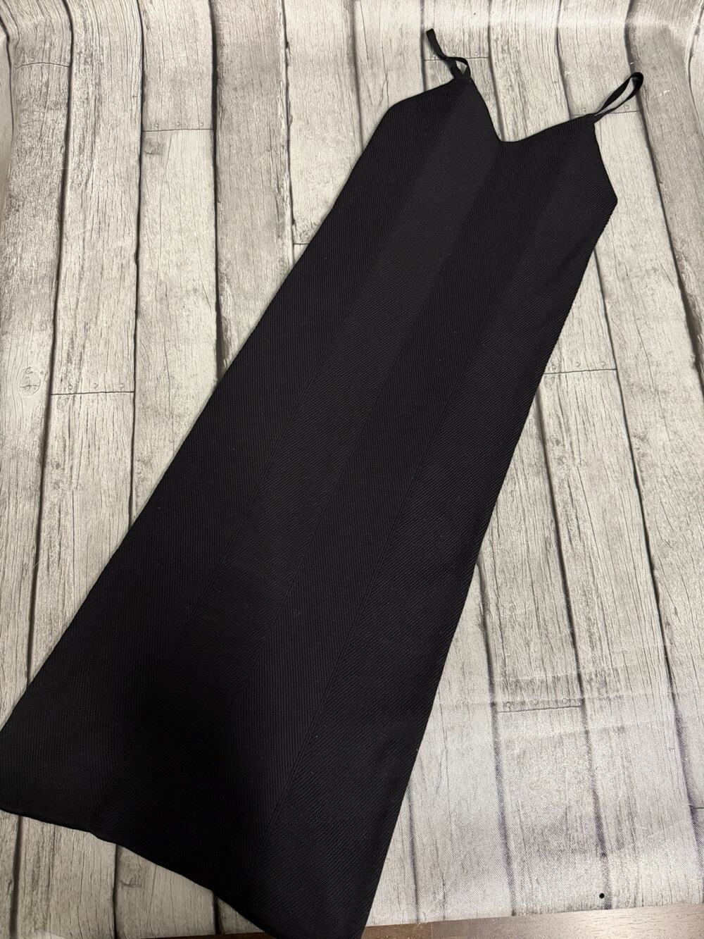 Junior Women’s Freshman 1996 Ribbed Knit Stretch Maxi Dress Black Sz Small